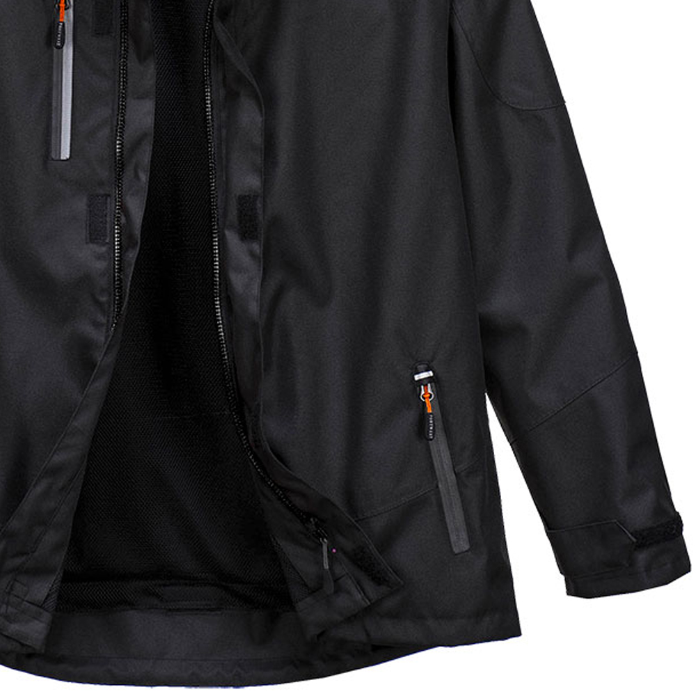 (ポートウエスト) Portwest メンズ Outcoach 作業着 ジャンパー 作業用 パーカジャケット 長袖ブルゾン PW1441 (ブラッ